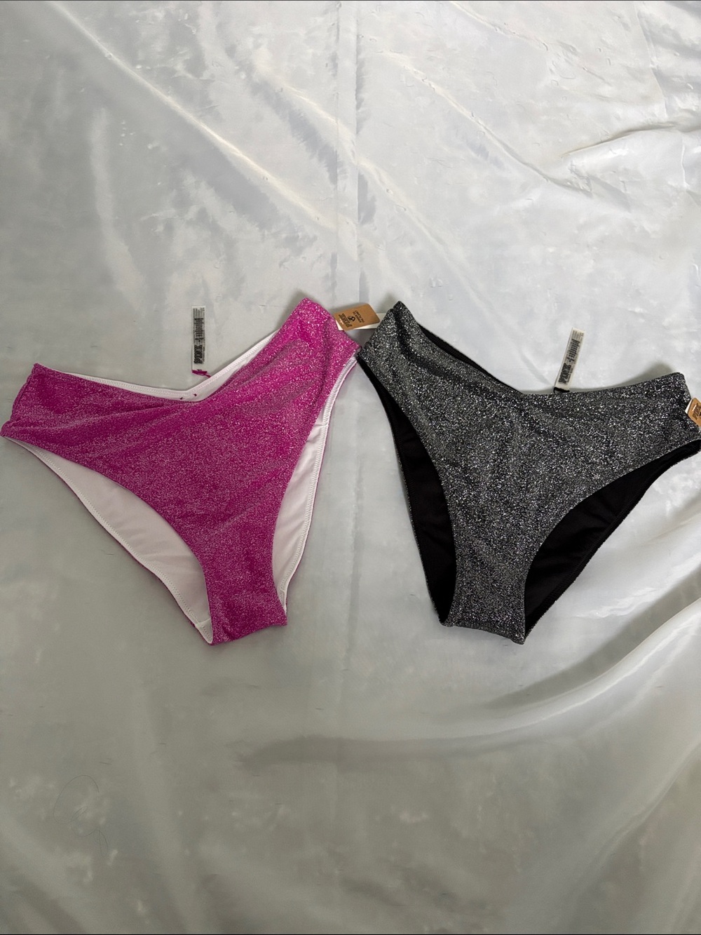Victoria’s Secret Sparkle Bikini Bottoms - Pink & Silver